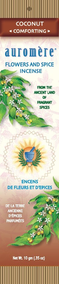 Auromere, 꽃과 향신료 향, 코코넛, 1 pc