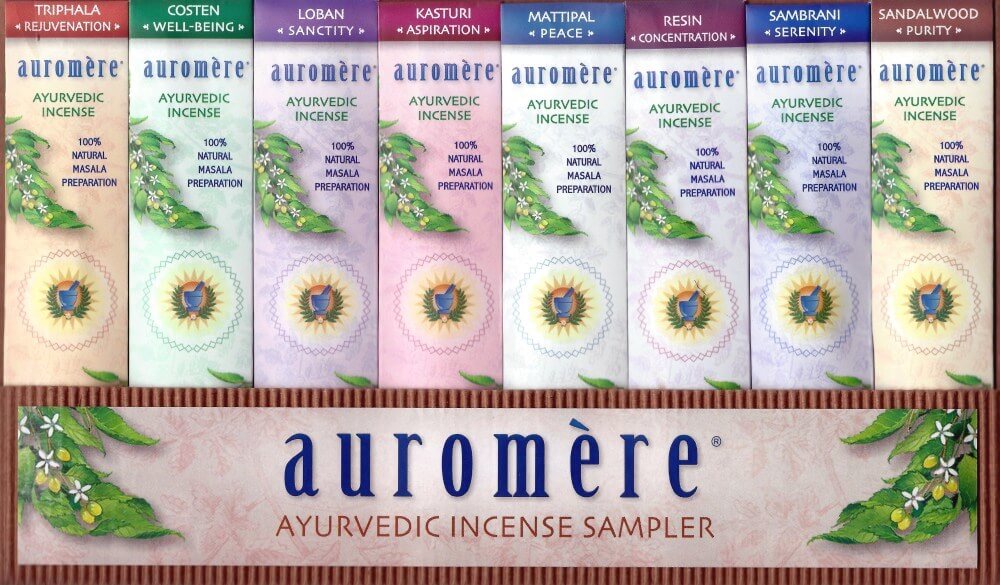 Auromere, 아유르베딕 샘플 팩 8 향수, 8 pc