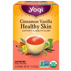 요기 티, Healthy Skin Cinnamon Vanilla, 16 티백