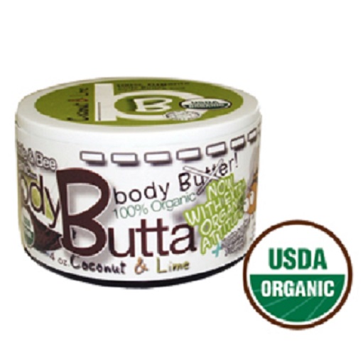 버블앤비, 100% 유기농 바디버터 [코코넛&라임], 4 oz