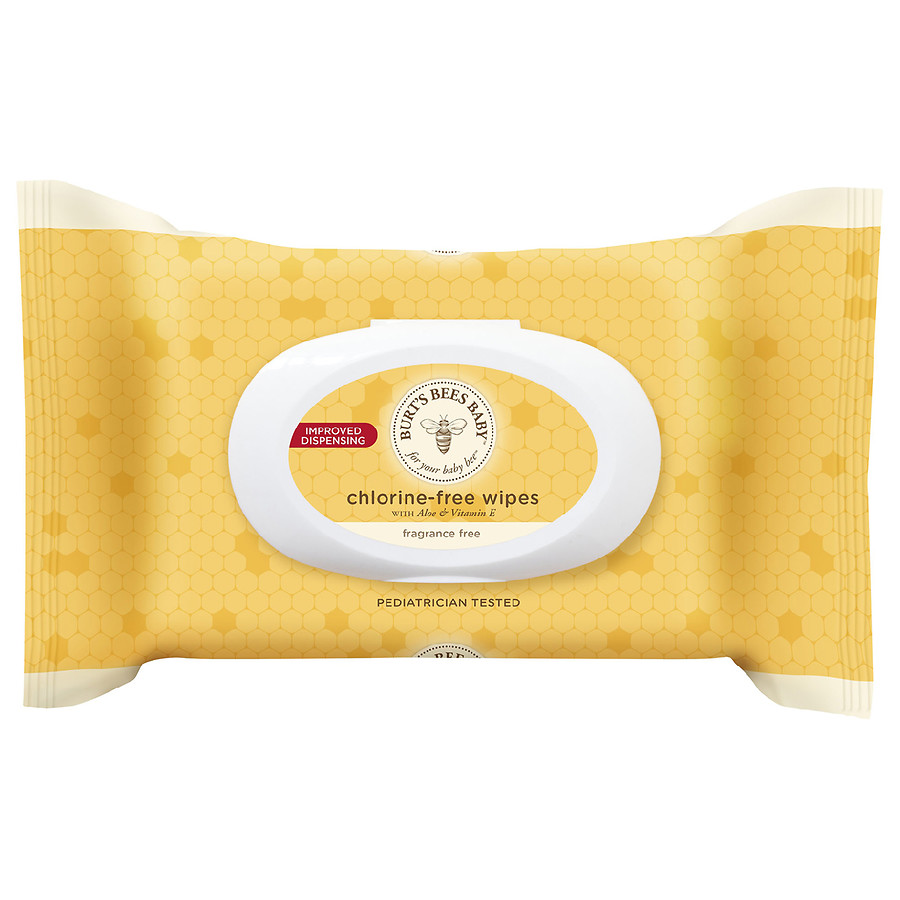 버츠비, 베이비비 무염소 물티슈 [무향], 72 매