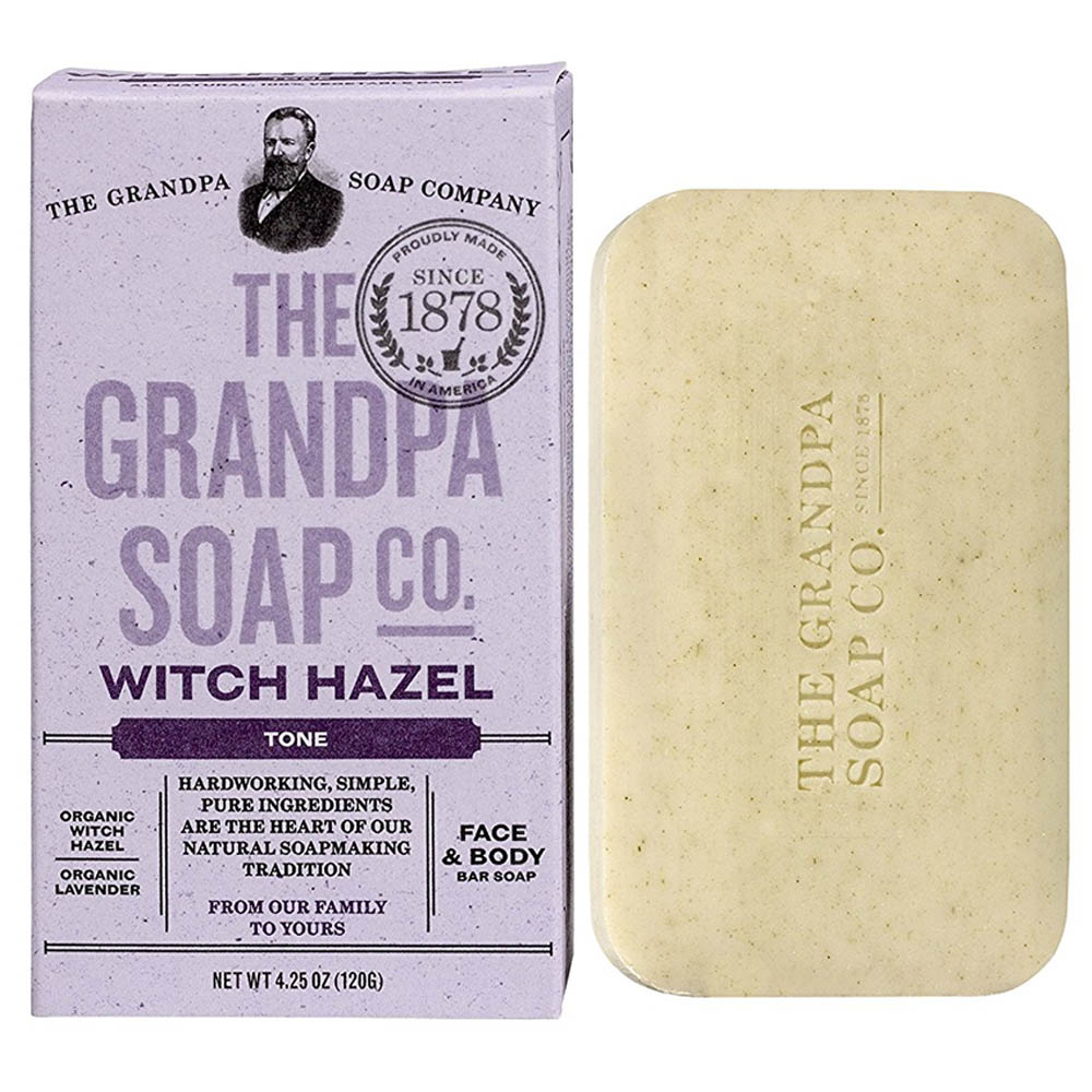 Grandpa\\\'s, 유기농 위치헤즐 얼굴 & 바디 전용 비누, 4.25 oz (120 g)