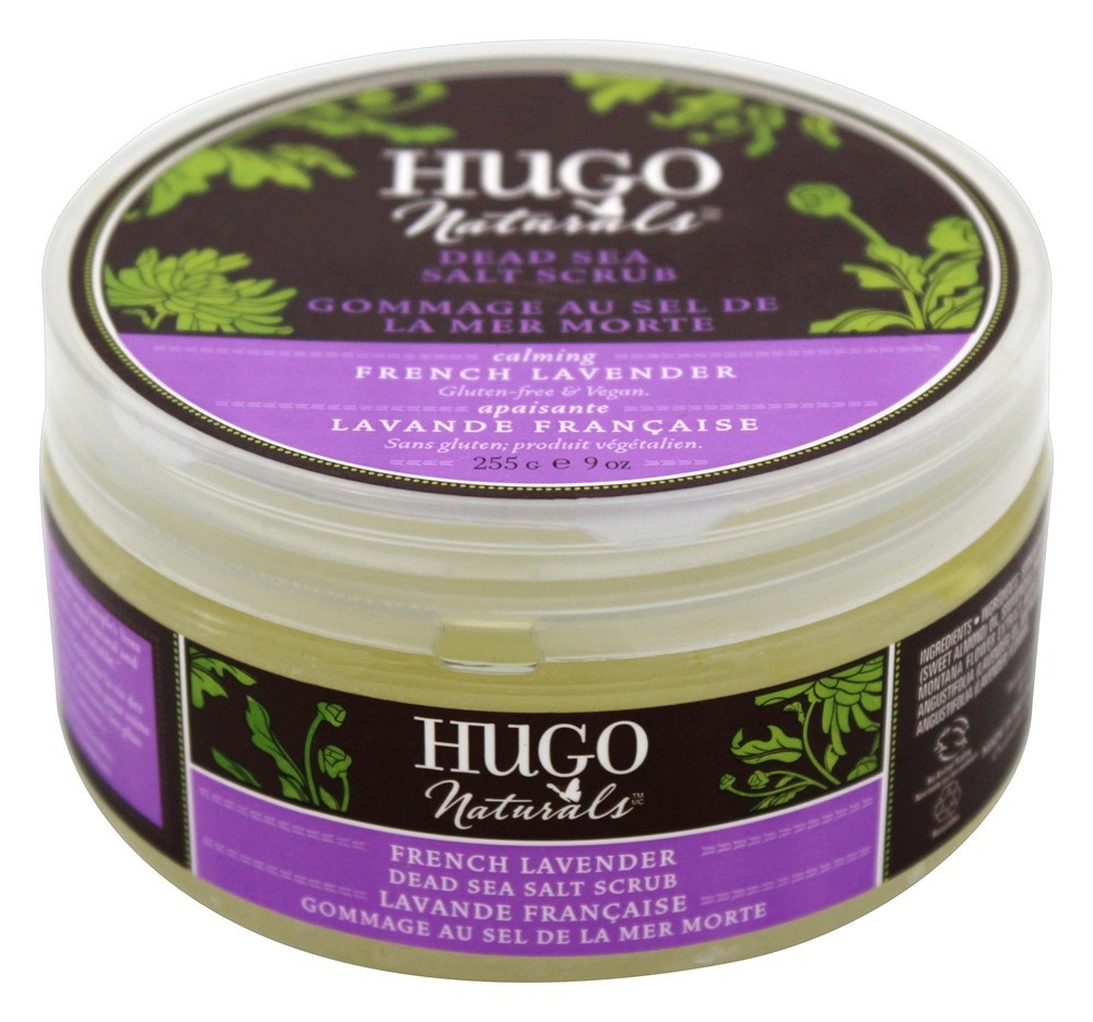 휴고 내추럴스, 프렌치 라벤더 사해 소금 스크럽, 9 oz (255 g)