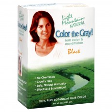 라이트 마운틴, 칼라 더 그래이! 천연 헤어컬러 & 컨디셔너, Black, 7 oz (197g)