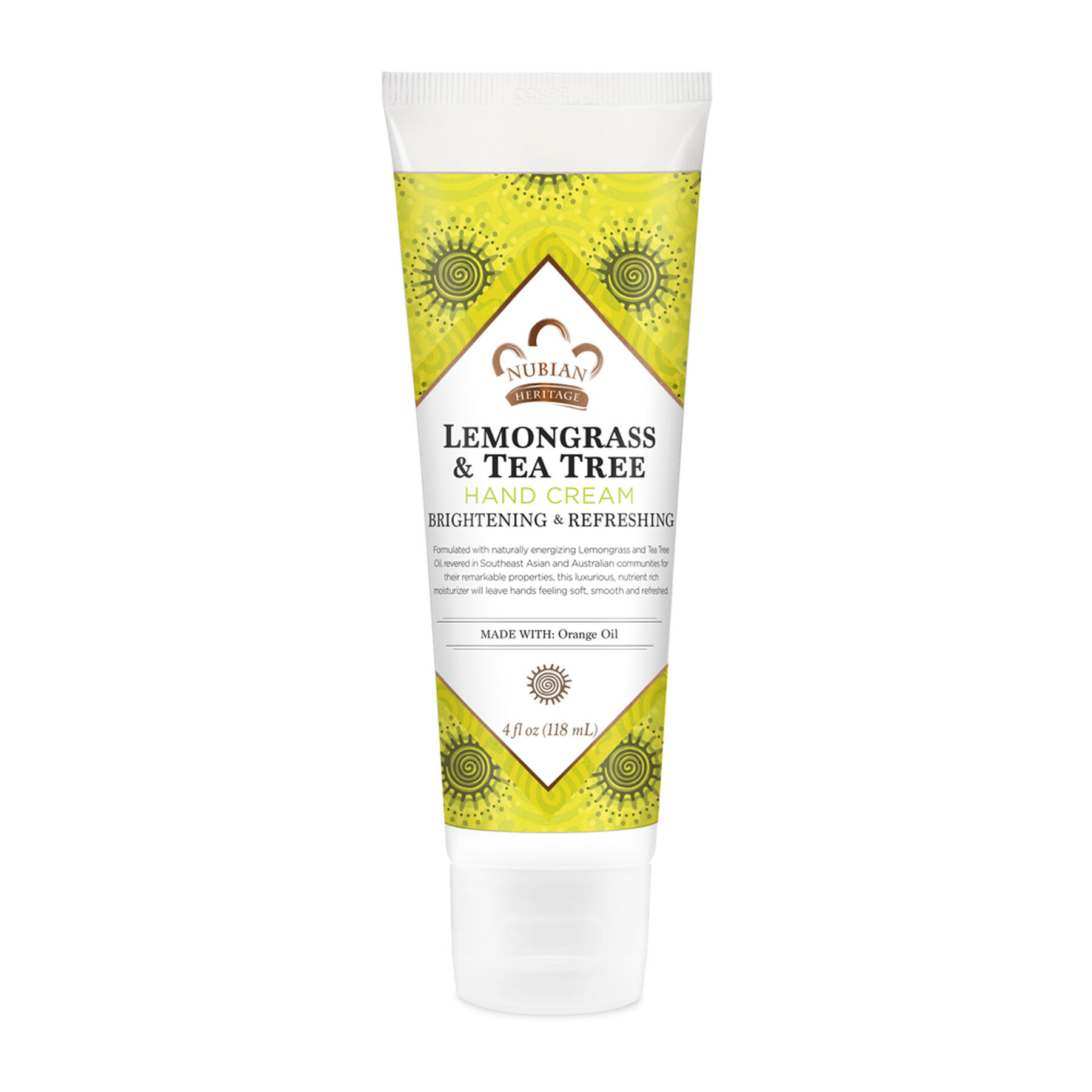 누비안 헤리티지, 레몬그라스 & 티트리, 천연 핸드 크림, 4fl oz (118ml)
