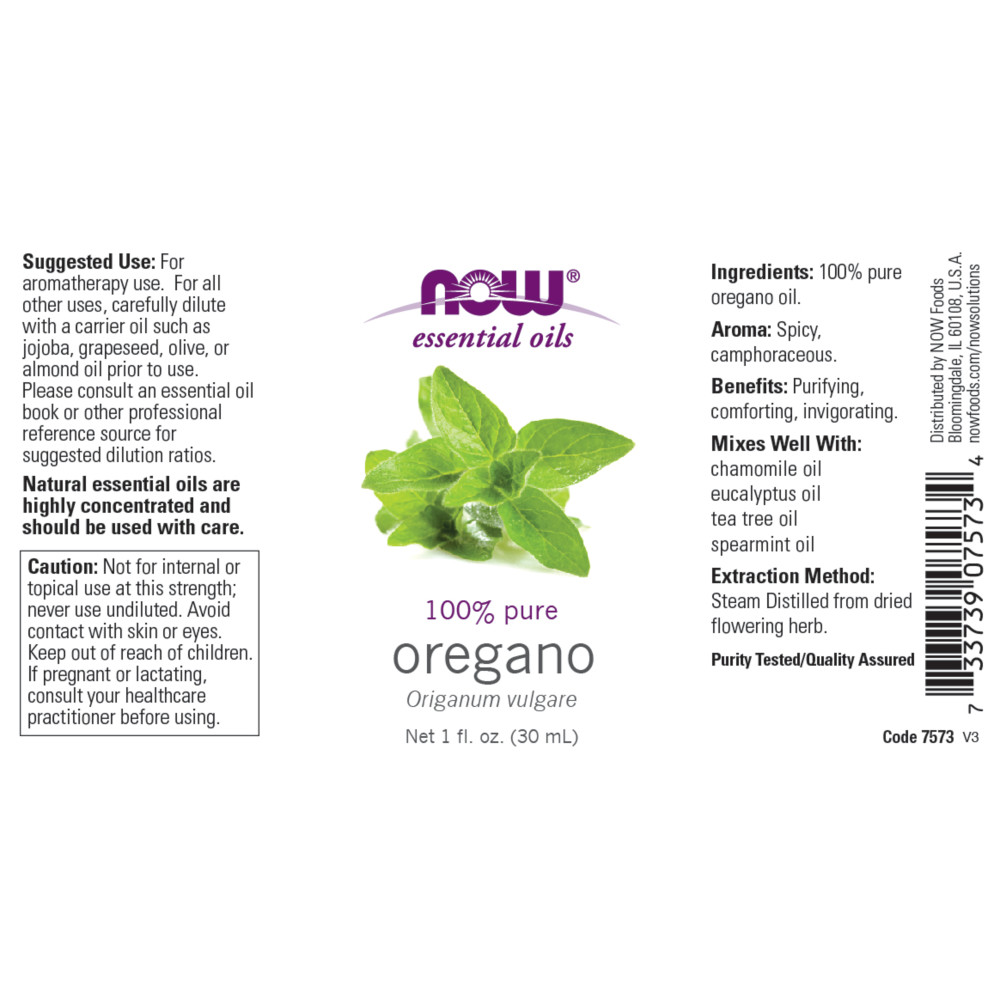  나우 Now, Oregano Oil, 1 fl oz (30 ml)