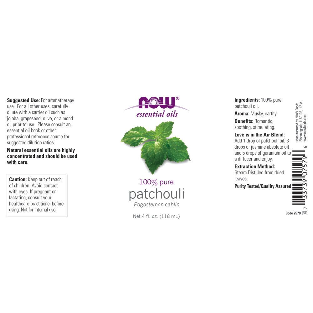  나우 Now, Patchouli Oil, 4 fl oz (118 ml)