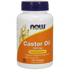  나우 Now, Castor Oil 650 mg, 120 소프트젤