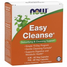 나우 Now, Easy Cleanse, 2 Bottles, 60 식물성 캡슐 Each