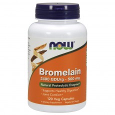  나우 Now, Bromelain, 500 mg, 120 식물성 캡슐