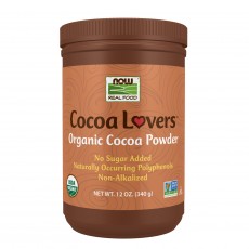 나우 Now, 100% 퓨어, USDA 유기농 인증, 코코아 파우더, 12 oz (340 g)