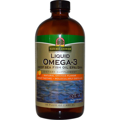 Nature\\\'s Answer, 리퀴드 오메가3, 천연 오렌지 맛, 16 fl oz (480 ml)