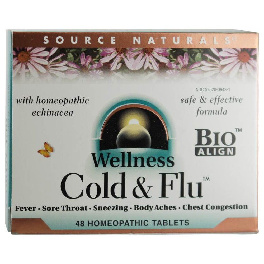 소스 내추럴스, 웰니스 콜드 & 플루, 48 동종요법 타블렛