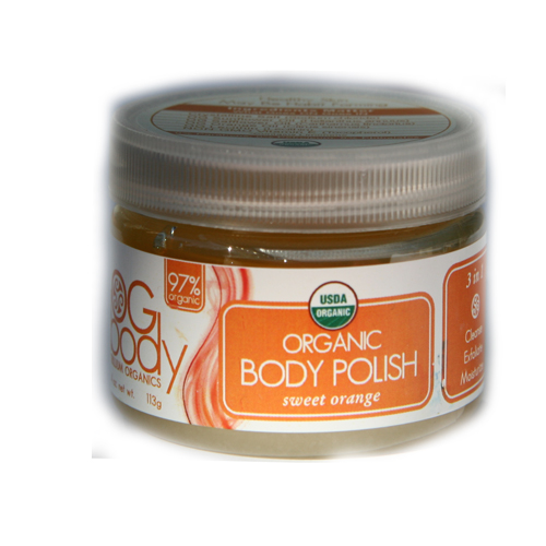 트릴리움 오가닉스, USDA 인증 유기농 바디 폴리쉬 113g (4oz) 스위트 오렌지