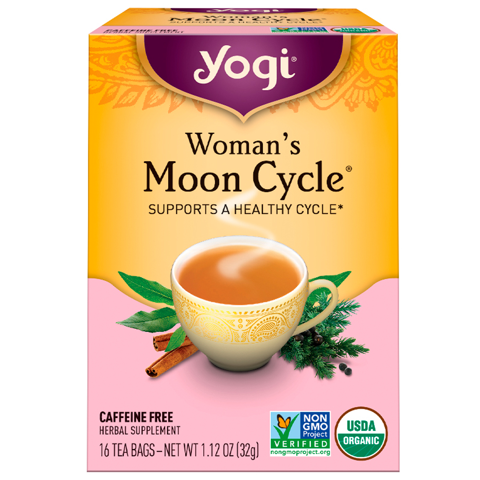 요기 티, Woman\\\'s Moon Cycle Caffeine Free, 16 티백